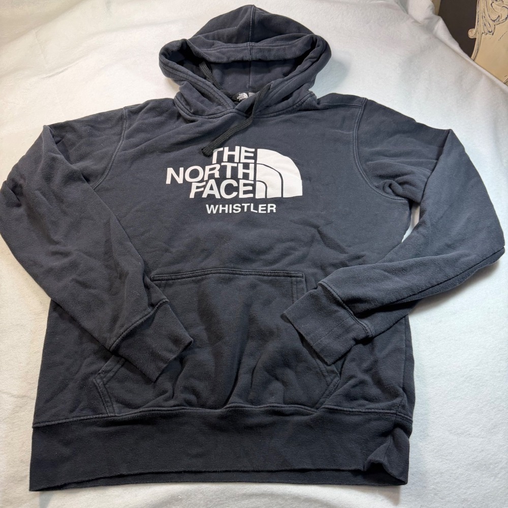 The North Face Whistler Hoodie Mens Small Black Pullover Logo Sweatshirt S